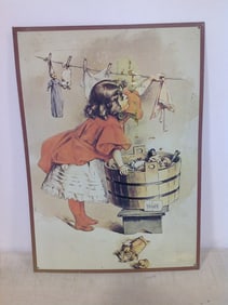 Ivory Soap Girl Washing Tin Sign (12inx17in)