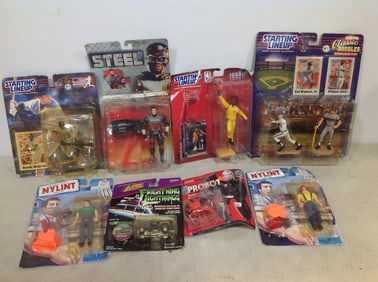 Various Figurines (Starting Lineup, Steel, Nylint, and more)