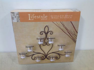 Lifestyle Scrolled Iron Wall Sconce