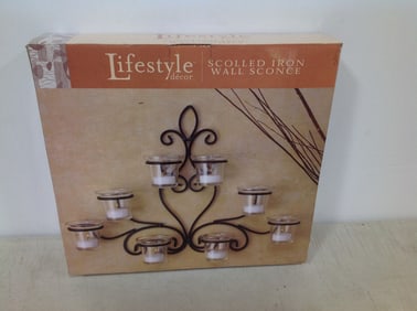 Lifestyle Scrolled Iron Wall Sconce