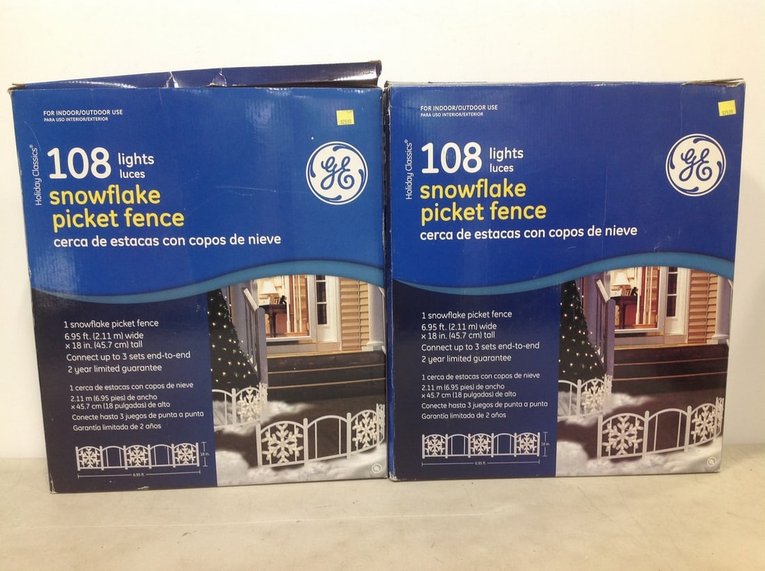 Snowflake picket fence lights(108 lights-2 packs): Snowflake picket fence lights(108 lights-2 packs)