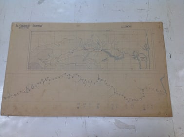 Rio Curinguas Nicaragua vintage map(13.75in.x22.75in.)