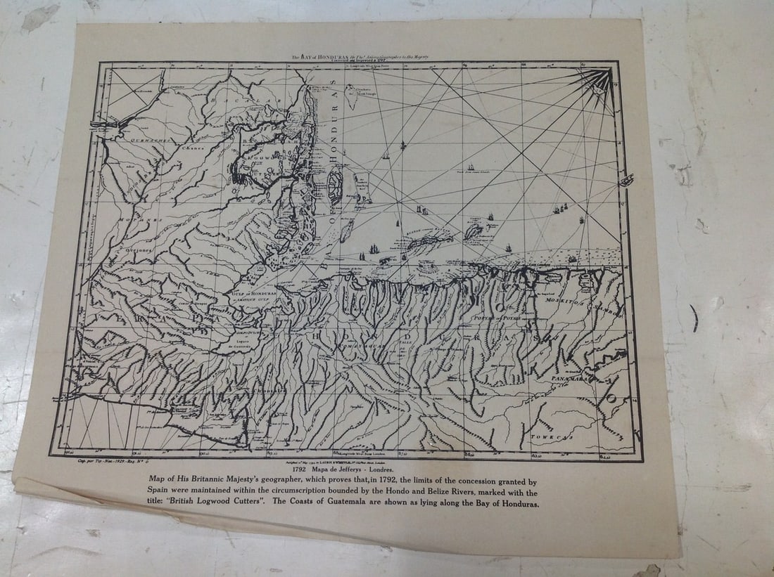 The Bay of Honduras map(15in.x17in.): The Bay of Honduras map(15in.x17in.)
