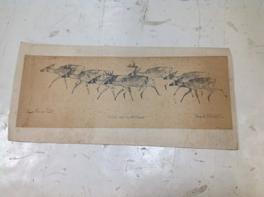 Hand bleached signed art print(8in.x22.5in.)