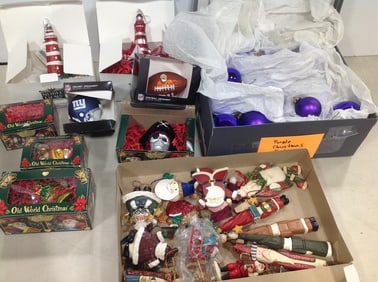 Various Christmas ornaments(NFL, Old World Christmas, and more)