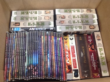 VHS tapes and DVD's(M.A.S.H., CSI:NY, Mission Impossible, and more)