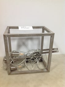 Hampton Bay 3 light fixture(metal frame-14in.x14in.x10in.)