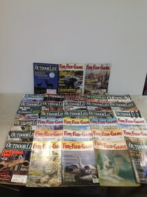 Vintage hunting magazines(Outdoor Life, Fur-Fish-Game, and more)