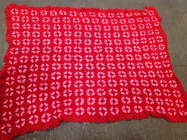 Handmade crochet blanket(50in.x64in.)