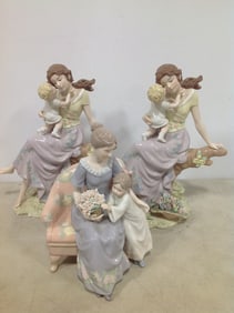 Porcelain statues(11in.tallest)