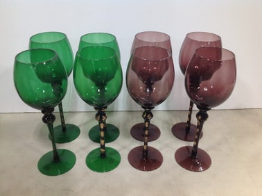 Decorative wine glasses(11.5in.tall)