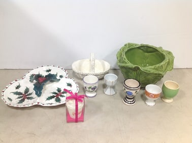 Cabbage bowl(5in.talll), Dunkin Donuts collectible, and more