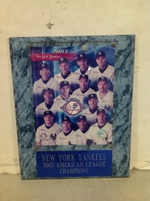 NY Yankees 2003 American League Champions wall plaque(12in.x15in.)