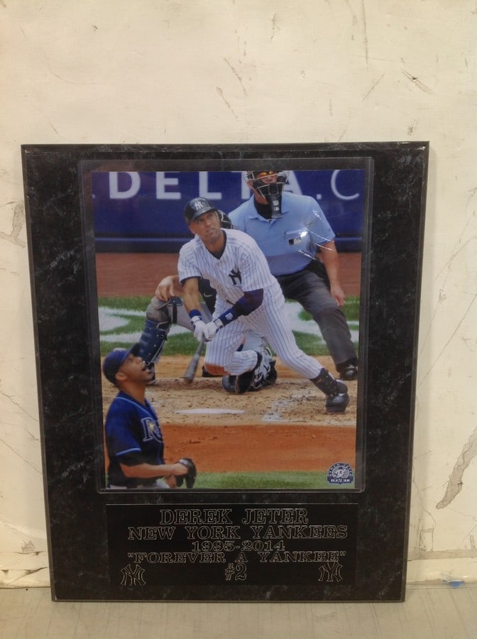 Derek Jeter NY Yankees 1995-2014 Forever a Yankee wall plaque(12in.x15in.) (1 of 1)