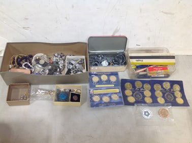 Costume jewelry, collectible coins, and more