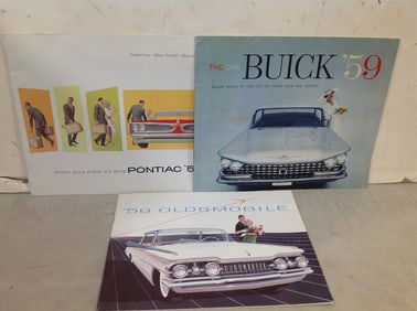 Vintage automobile advertising(Pontiac, Buick, 59 Oldsmobile)