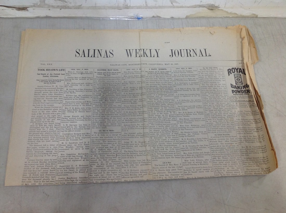 Salina's Weekly Journal 1897 newspaper: Salina's Weekly Journal 1897 newspaper