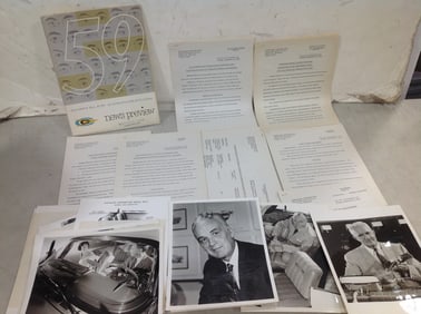 Chrysler Corporation News Preview Paperwork, and Various Black and White Staff Photographs