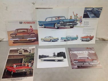 Vintage Automobile Catalogs, and Black and White photograph (8inx10in)