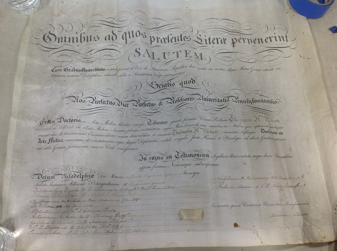 Historical Antique Document (22inx26in) (1 of 1)