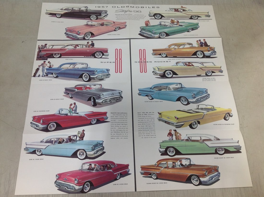 1957 Olds Mobiles Poster Print (23.5inx24.5in): 1957 Olds Mobiles Poster Print (23.5inx24.5in)