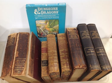Vintage Encyclopedias and Dungeons & Dragons Fantasy Role-Playing Game