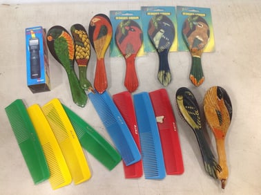 Various Brushes, Combs, and more