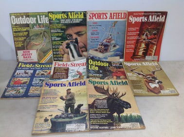 Various hunting magazines(Outdoor Life, Sports Afield, and more)