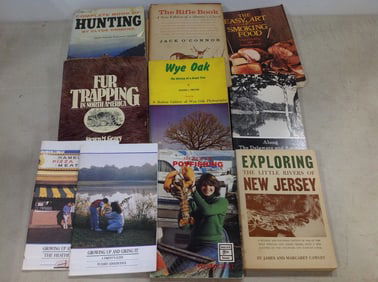 Various books(Wye Oak, The Easy art of Smoking Food, Fur Trapping in North America, and more)