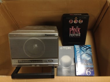 Panasonic radio(TR-5100P), The Pink Panther DVD(6 disc set), and more