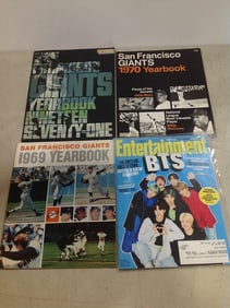 San Francisco Giants yearbooks(1969, 1970, 1971), and entertainment BTS magazine
