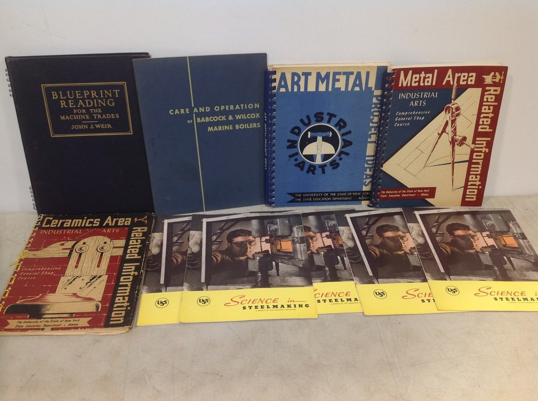Science Steelmaking booklets, Blueprint Reading book, Industrial Art Metal booklet, and more: Science Steelmaking booklets, Blueprint Reading book, Industrial Art Metal booklet, and more