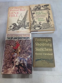Vintage books(The Upland Shooting Life, Fishing and Shooting Sketches, A Hunter's Fireside book, and
