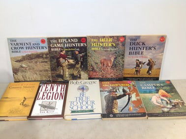 Various books(The Archer's Bible, The Duck Hunters Bible, Be True to Your School, and more)