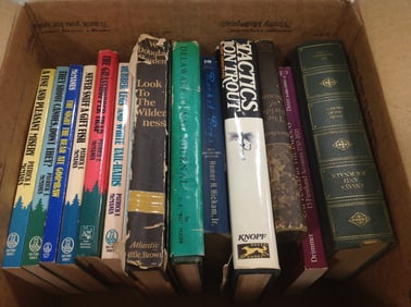 Various books(The Fields of Noon, Look to the Wilderness, Tactics on Trout, and more)