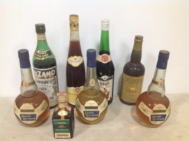 Various alcohol(Marie Brizard, Yago Sangria, Taylor Sherry, and more-different amounts in each)