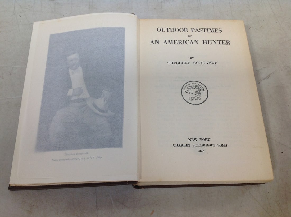1953 Outdoor Pastimes of An American Hunter hardcover book by Theodore Roosevelt (1 of 1)