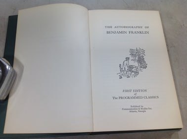 1923 The Autobiography of Benjamin Franklin vintage hardcover book