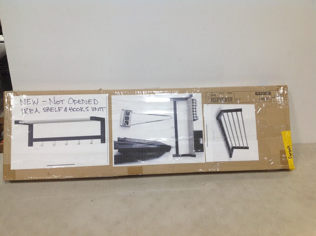 Ikea shelf and hooks unit(new in box): Ikea shelf and hooks unit(new in box)