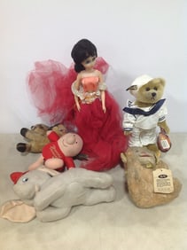 Vintage 1960's dolls and stuffed animals