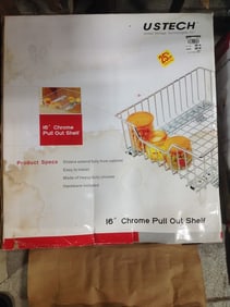 Ustech 16in Chrome Pull Out Shelf