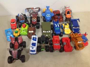 Various Toy Cars (Hotwheels, Monster Jam, Disney, and more)