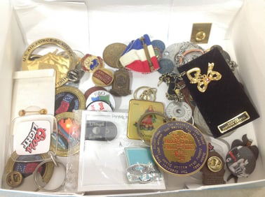 Vintage Pins, Tokens, and more