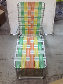 Vintage 1960s Webbed Lawn Chair