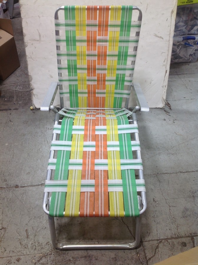 Vintage 1960s Webbed Lawn Chair (1 of 1)