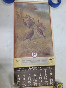The Peters Cartridge Company 1926 Calendar (13.5inx40.5in)