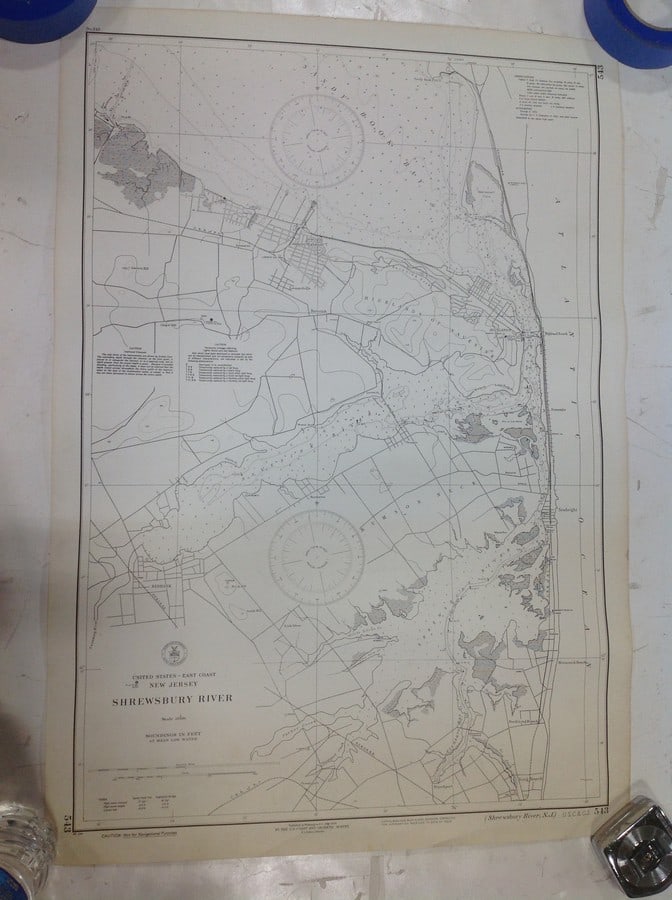 Shrewsbury River Map (19.5inx28in): Shrewsbury River Map (19.5inx28in)