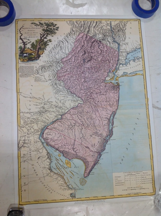 1778 The Provence of NJ Map (23.5inx32in): 1778 The Provence of NJ Map (23.5inx32in)