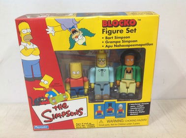 The Simpsons Blocko Figure Set (Bart, Grampa, and more) *NEW IN BOX*