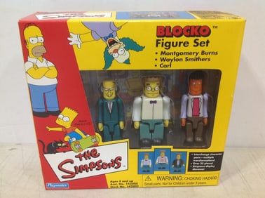 The Simpsons Blocko Figure Set (Waylon, Carl, and more) *NEW IN BOX*